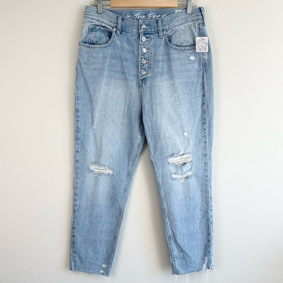 Free People We the Free Blossom Rigid Skinny Jeans Distressed New NWT Size 31 - Picture 3 of 10